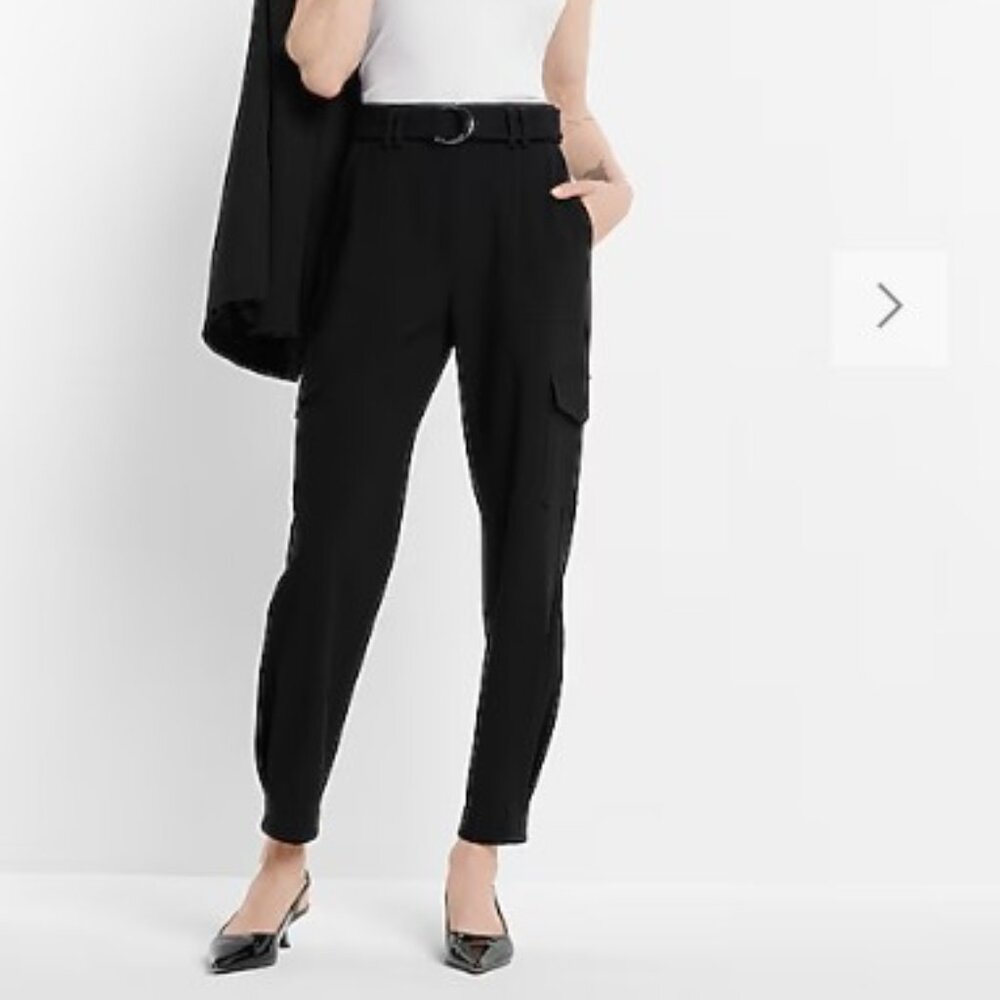 Super High Waisted Belted Cargo Pant
